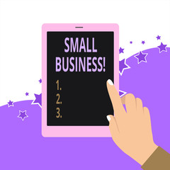 Handwriting text Small Business. Conceptual photo privately owned corporations that has less employees