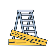 under construction wood and ladder design