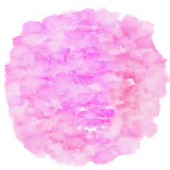 Fototapeta premium pastel pink, plum and violet watercolor graphic background illustration. circular painting can be used as graphic element or texture