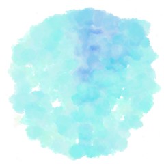 watercolor pale turquoise, baby blue and alice blue color. circular painting graphic background illustration