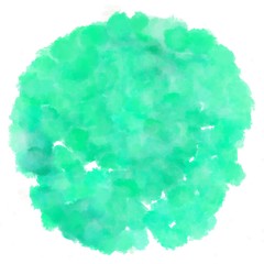 turquoise, aqua marine and light cyan watercolor graphic background illustration. circular painting can be used as graphic element or texture