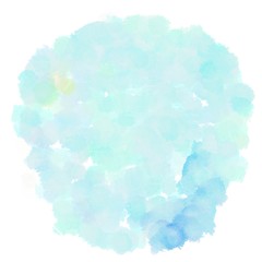 circular watercolour painting. light cyan, light blue and pale turquoise colors