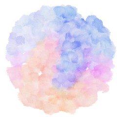 light gray, pastel pink and lavender blue watercolor graphic background illustration. circular painting can be used as graphic element or texture