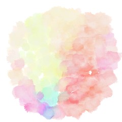 watercolor antique white, light salmon and pastel magenta color. circular painting graphic background illustration