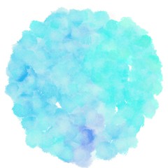 baby blue, pale turquoise and light cyan watercolor graphic background illustration. circular painting can be used as graphic element or texture