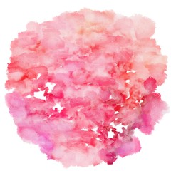 circular watercolour painting. pastel magenta, moderate pink and misty rose colors