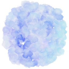 circular watercolour painting. lavender blue, corn flower blue and lavender colors