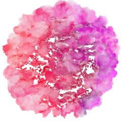 watercolor pale violet red, misty rose and crimson color. circular painting graphic background illustration