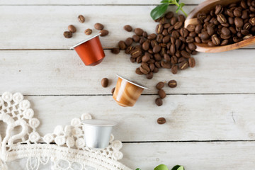 Loose Coffee Beans Scattered 