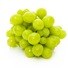 Green grape  isolated on white background