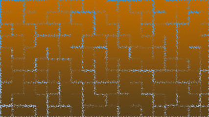 Brown square fragmented background with blue lines 