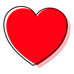 Heart icon set, love symbol. Valentine. Heart of love. Vector illustration.