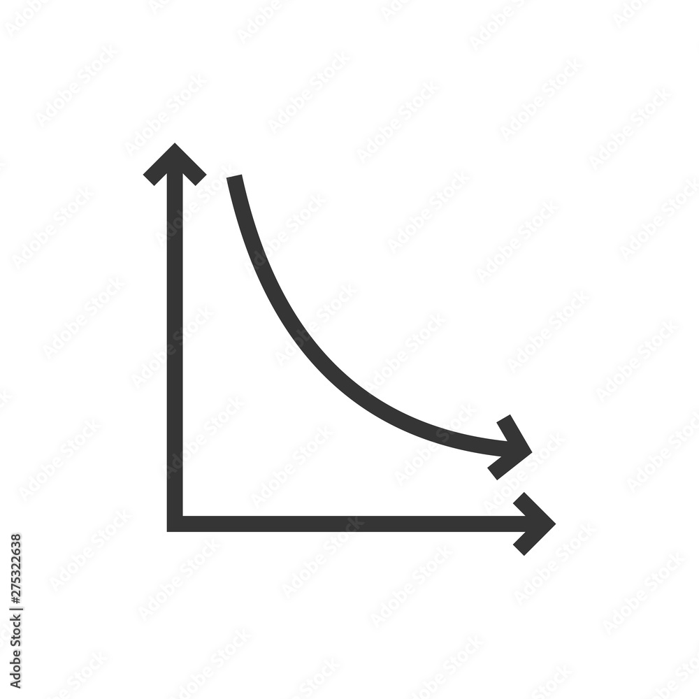 Poster growing graph icon template black color editable. growing graph symbol vector sign isolated on white