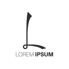 A letter logo design with minimalist concept vector template