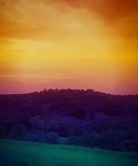 sunset in the mountains