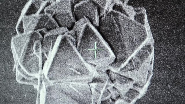 Scanning Electron Microscope (SEM) Image in a Chemical Lab.