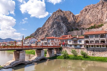 Amasya Houses and tombs of the kings - obrazy, fototapety, plakaty