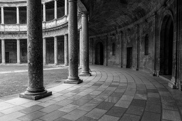 Interior of the Palace of Carlos V in the monument of the Alhambra and Generalife, a special place. Granada (Spain) © Jorge Fuentes