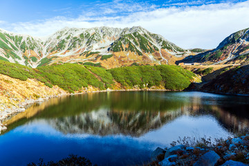 Naklejka na ściany i meble Beautiful Mountain Mikuriga Lake.