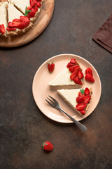 Cheese cake with strawberries