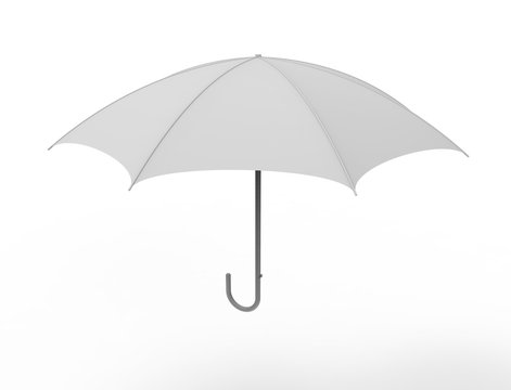 3d rendering of an umbrella isolated in white studio background