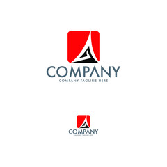 Letter A logo design template