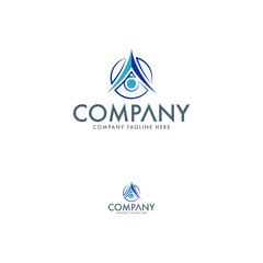 Letter A logo design template