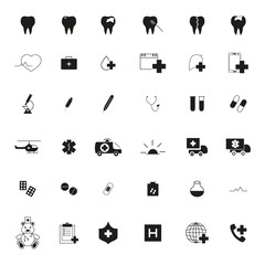 Set of Medical the first help icons