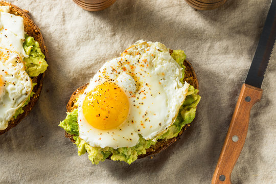 Homemade Avocado Toast With Eggs