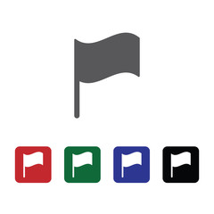 Flag vector icon. Element of interface for mobile concept and web apps illustration. Thin glyph icon for website design and development, app development. Vector icon