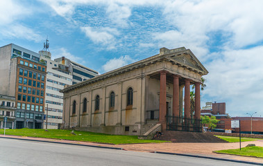 Fototapeta premium Cathedral of the holy Three unity (Templo de la Santisma Trinidad de la Iglesia Anglicana del Uruguay), Montevideo, Uruguay, January 26th 2019