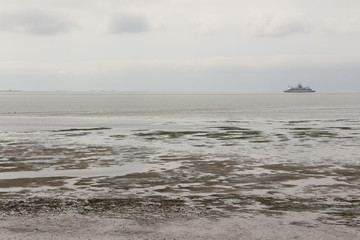 Blick über das Wattenmeer vor der Nordseeinsel Föhr