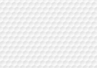 Hexagon seamless pattern. Golf ball texture. White honeycomb background. 