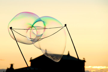 verdoppelte seifenblase