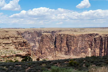 Landscape shot near the little colorado river gorge, along highway 64, desert view drive.