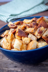 Fresh Homemade bread crouton