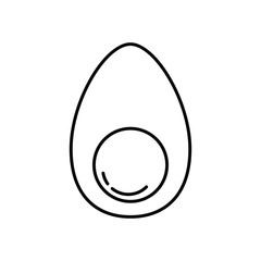 Egg line icon isolated on white background. Food vector illustration can be used for infographic, recipes, lists.