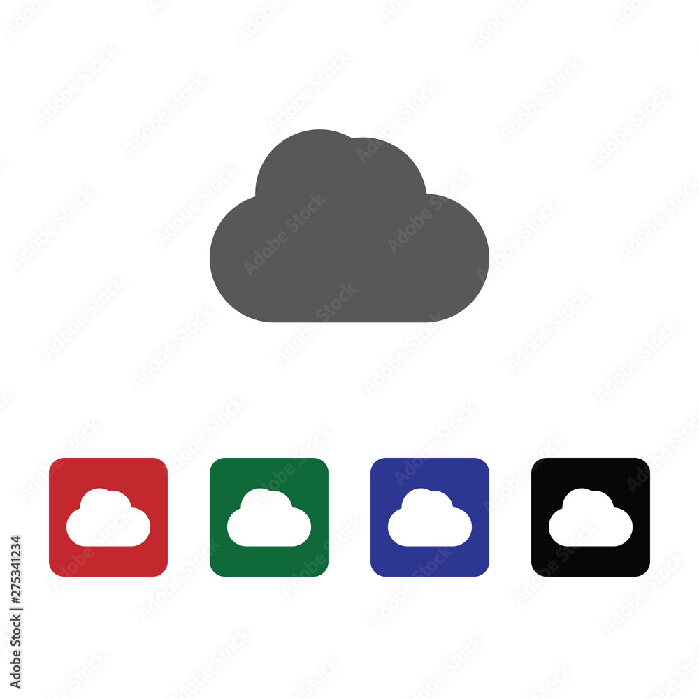 Poster cloud vector icon. element of interface for mobile concept and web apps illustration. thin glyph ico