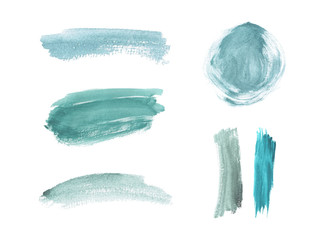 Mint brush stroke watercolor texture. Abstract watercolor washes. Trendy background for banner, flyer, poster, save the date, greeting, wedding invitation