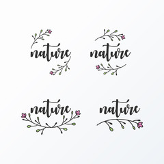feminine logo simple illustration bundle