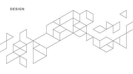 Abstract geometric technological background. Vector creative design.