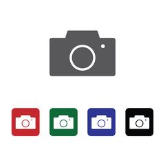 Camera vector icon. Element of interface for mobile concept and web apps illustration. Thin glyph icon for website design and development, app development. Vector icon