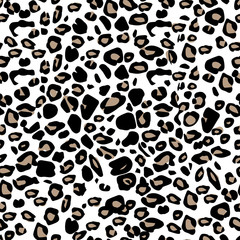 Animal print leopard. Fashionable stylish pattern with a cheetah, panther ornament. Wild background for textiles, packaging, design. eps10