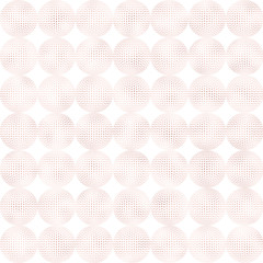 Rose Gold 3D Sphere Pattern on White Background 