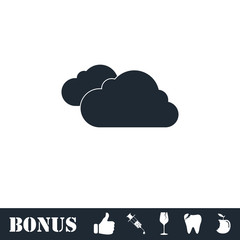 Clouds icon flat
