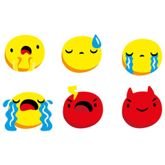 Collection of sad and evil smiles