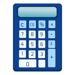 Calculator on a white background