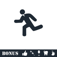 Run icon flat