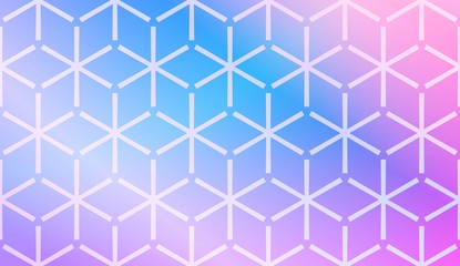 Modern Pattern With Curved Line. Geometric Elements. Blurred Gradient Background. Design For Screen, Presentation, Wallpaper. Holiday Object. Vector Illustration