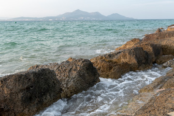 Fototapeta na wymiar Felsen an der Küste auf Mallorca